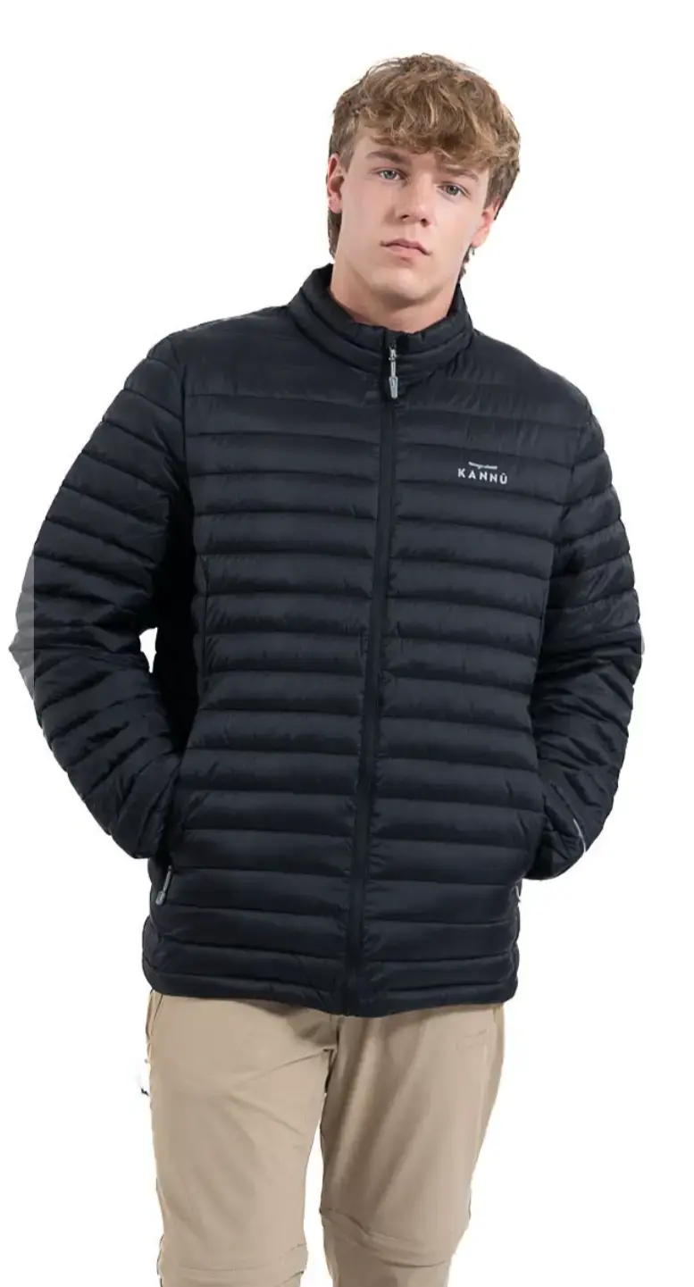 Chaqueta negra acolchada para hombre - 2