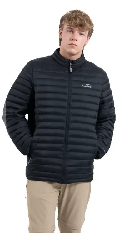 Chaqueta negra acolchada para hombre - miniatura 2