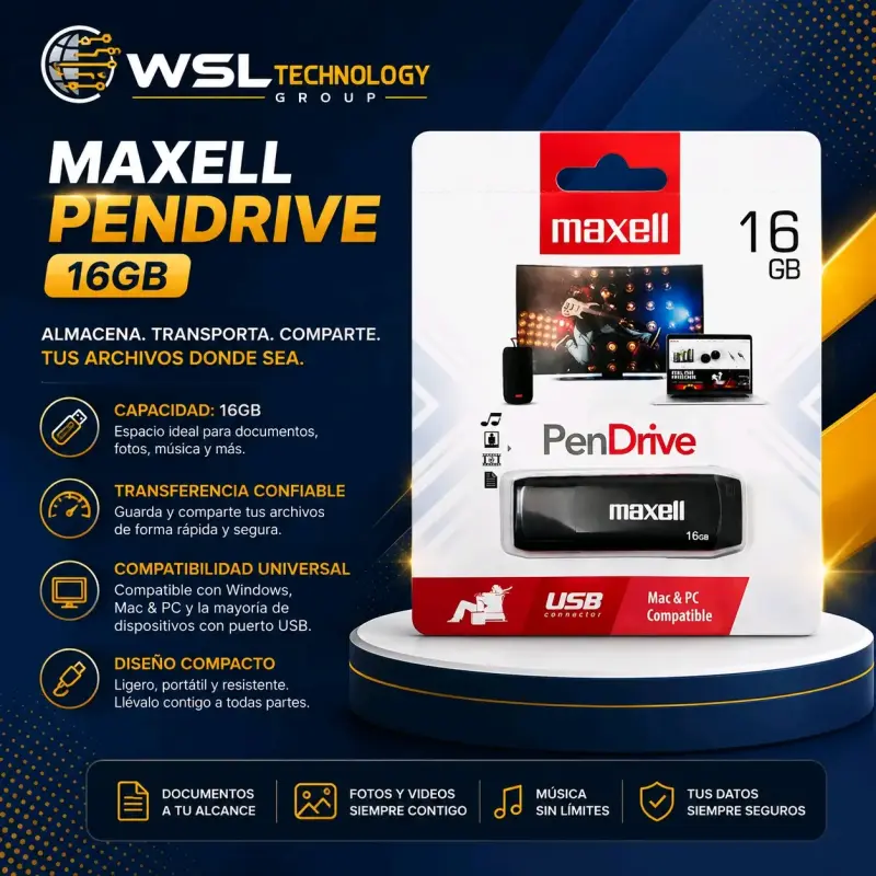 Pendrive Maxell 16GB USB