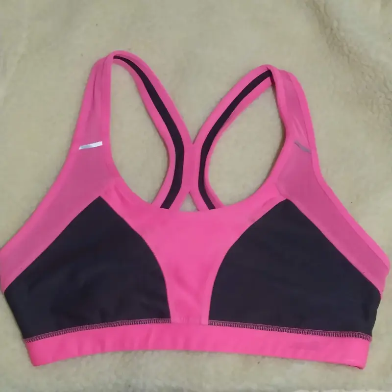 Sostén deportivo rosa y negro Avia - 1