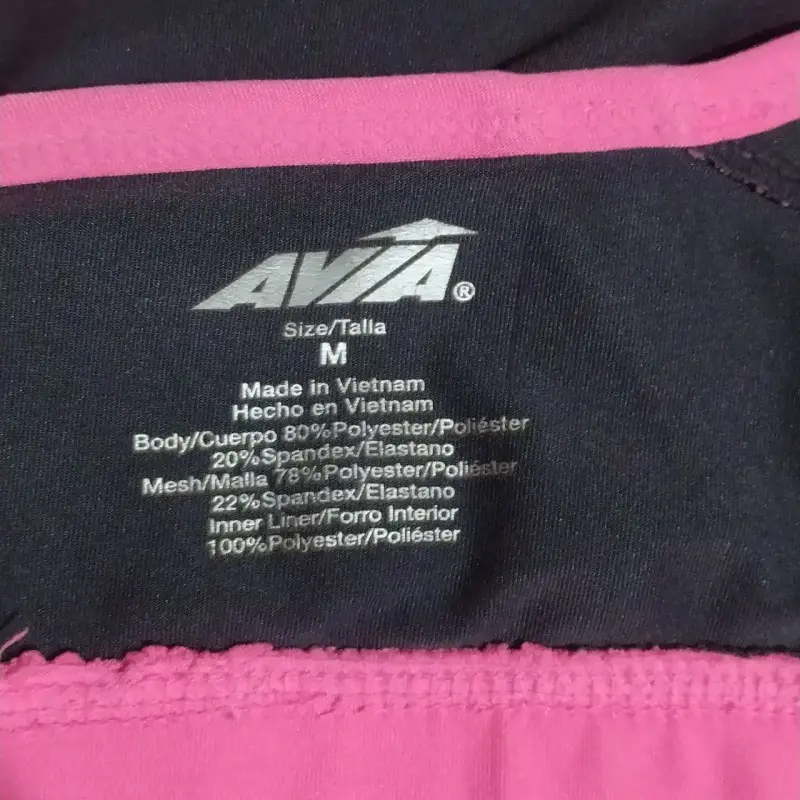 Sostén deportivo rosa y negro Avia - 3