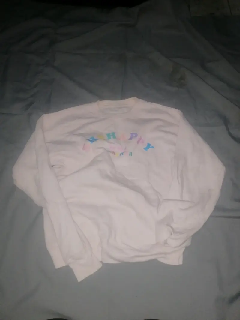 Polerón rosado con diseño 'Be Happy' - 1