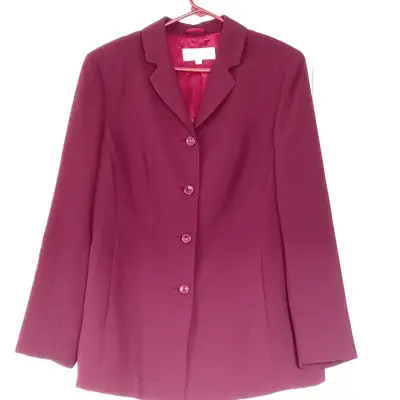 Blazer burdeo mujer marca Margaretha Kempte - miniatura 2