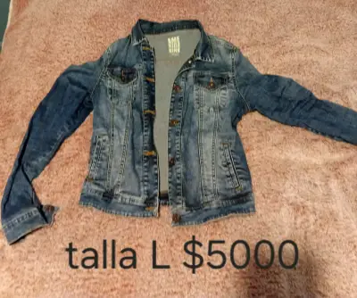 Chaqueta de mezclilla talla L para mujer - miniatura 1