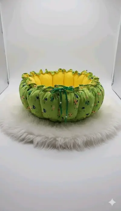 Cuna nido para bebé verde estampada - miniatura 4