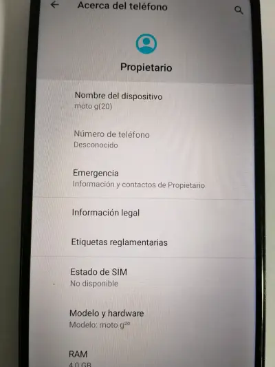 Motorola g(20) usado con detalles - miniatura 3