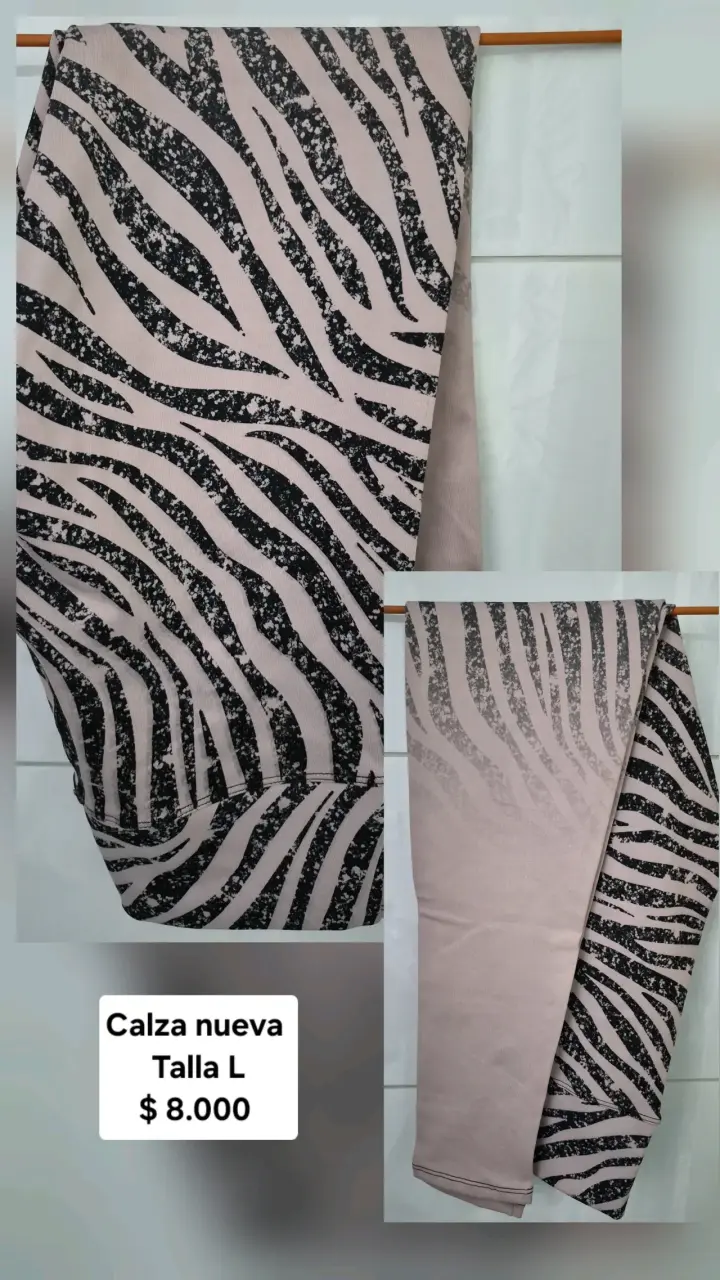 Calza tie-dye verde y negro talla L - 4