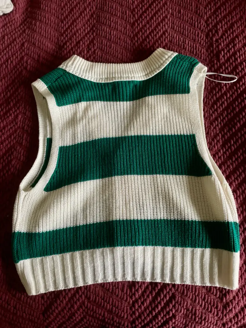 Chaleco verde y blanco - 3
