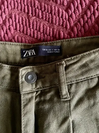 Pantalones ballon verde oliva Zara - miniatura 2