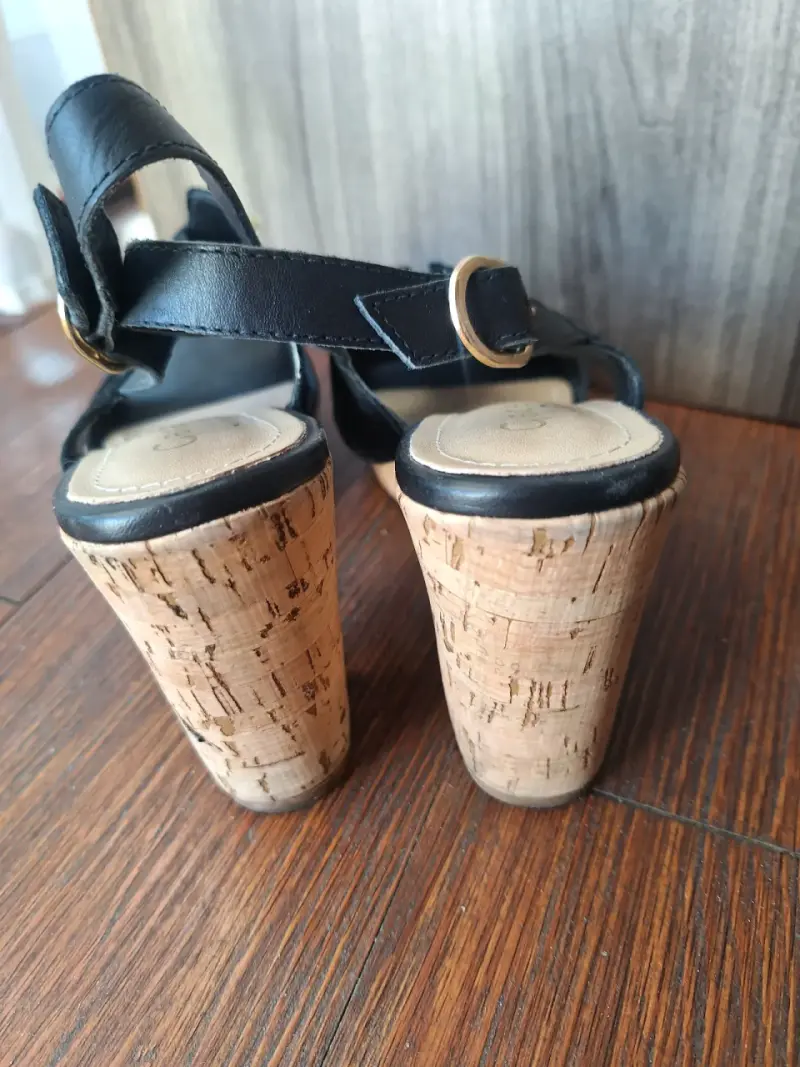 Sandalias Gacel  negras de gamuza con tacón - 2