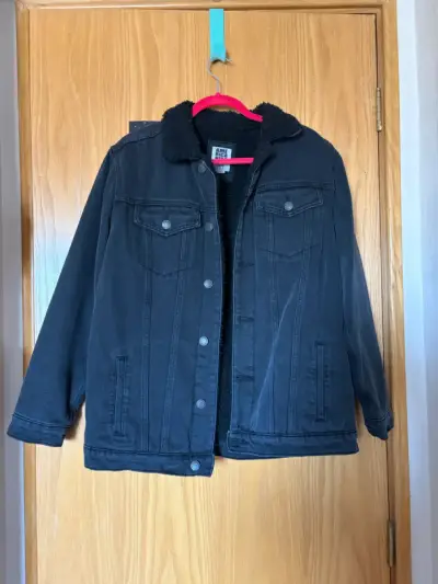 Chaqueta de mezclilla negra con forro Americanino - miniatura 1