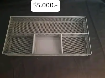Organizador de escritorio metálico gris - miniatura 1