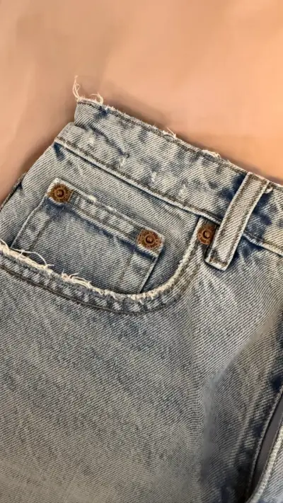 Shorts Zara de mezclilla azul claro para mujer - miniatura 3