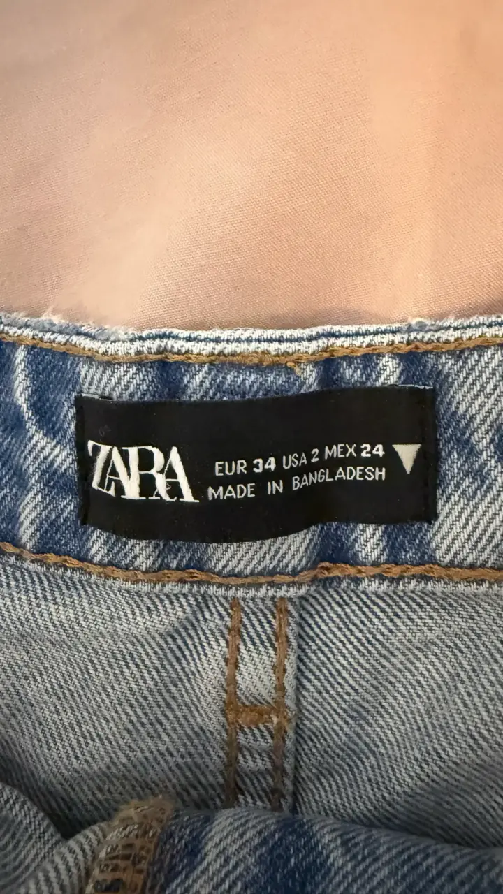 Shorts Zara de mezclilla azul claro para mujer - 5