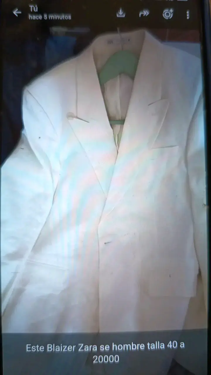 Blazer blanco Zara para hombre talla 40