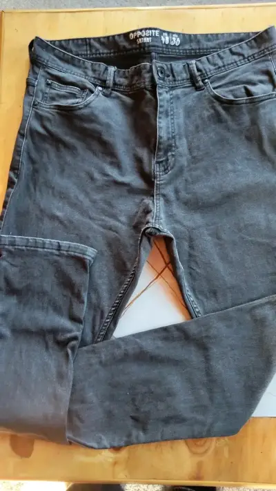 Jeans skinny gris Opposite talla 36 - miniatura 1
