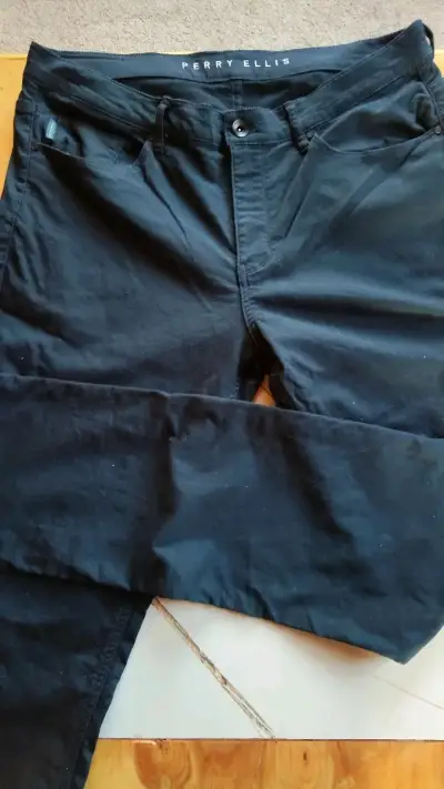 Pantalones azul oscuro Perry Ellis para hombre - miniatura 1