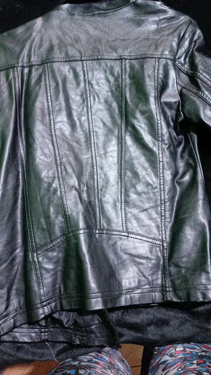 Chaqueta de cuero negra mujer - 3