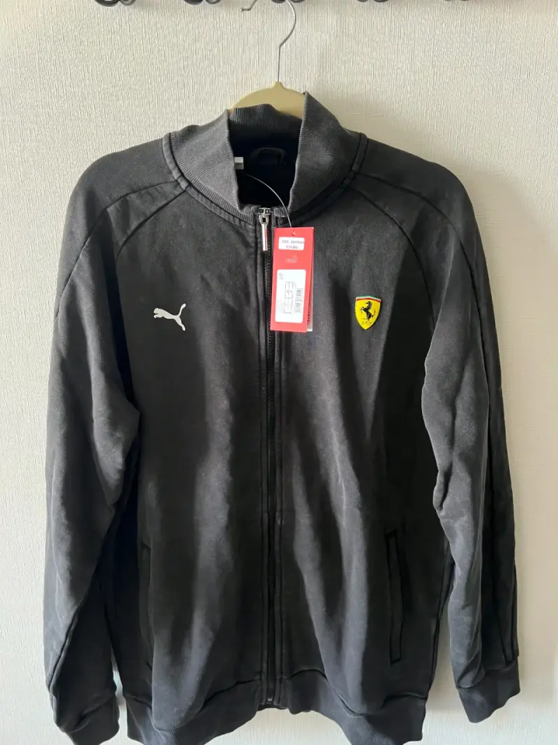 Chaqueta negra Puma Ferrari con cierre - 1