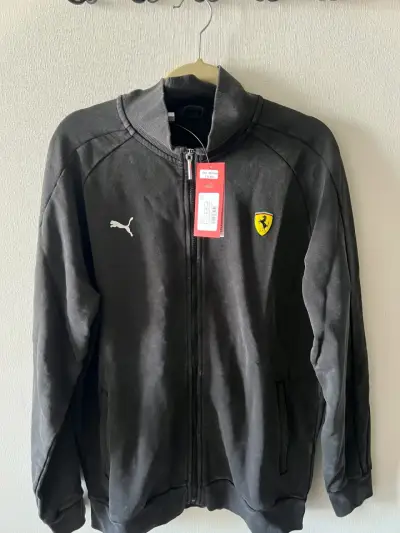 Chaqueta negra Puma Ferrari con cierre - miniatura 1
