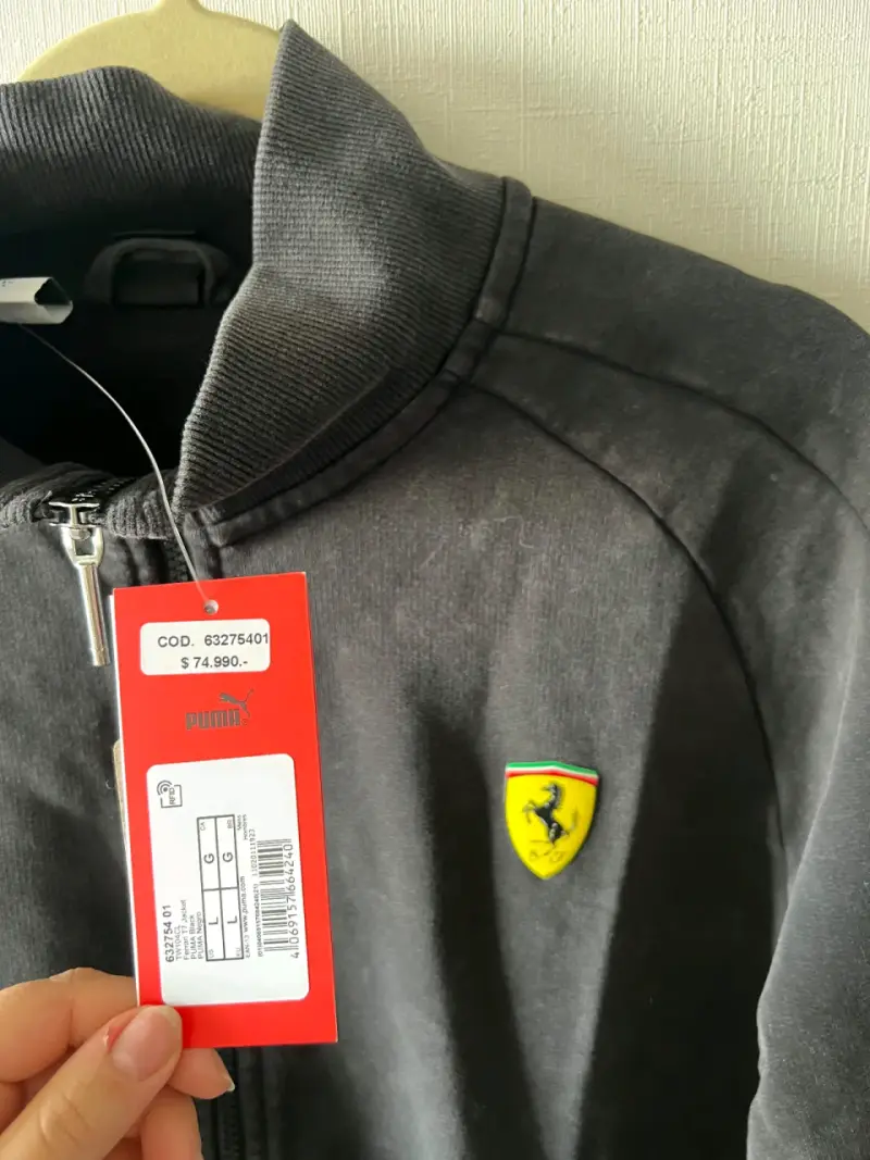 Chaqueta negra Puma Ferrari con cierre - 3