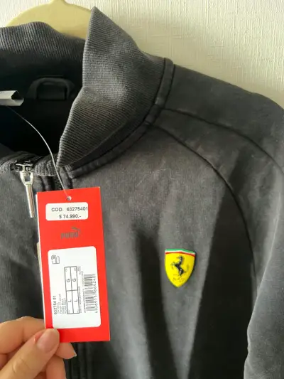Chaqueta negra Puma Ferrari con cierre - miniatura 3