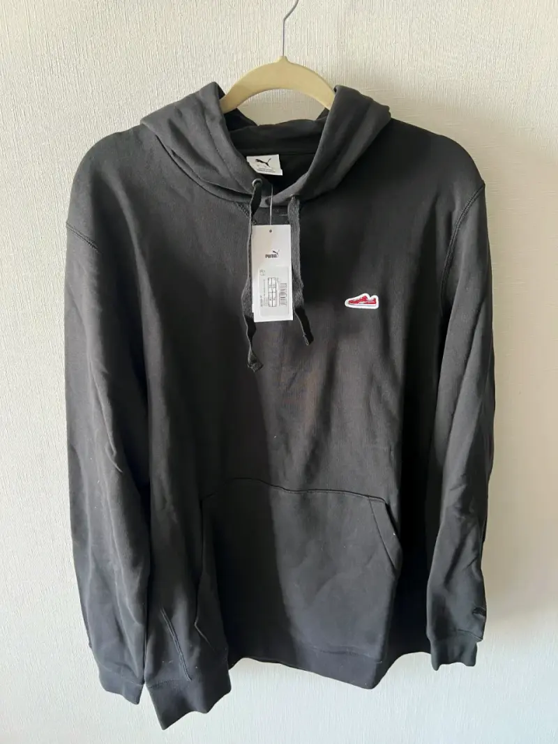 Polerón negro Puma con capucha - 1