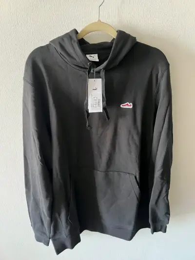 Polerón negro Puma con capucha - miniatura 1