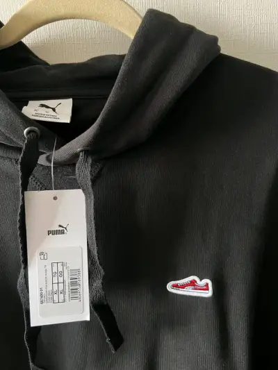 Polerón negro Puma con capucha - miniatura 2