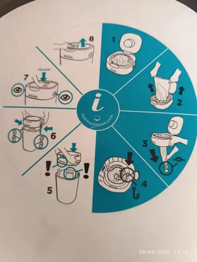 Contenedor de pañales blanco y gris Tommee Teppee - miniatura 3