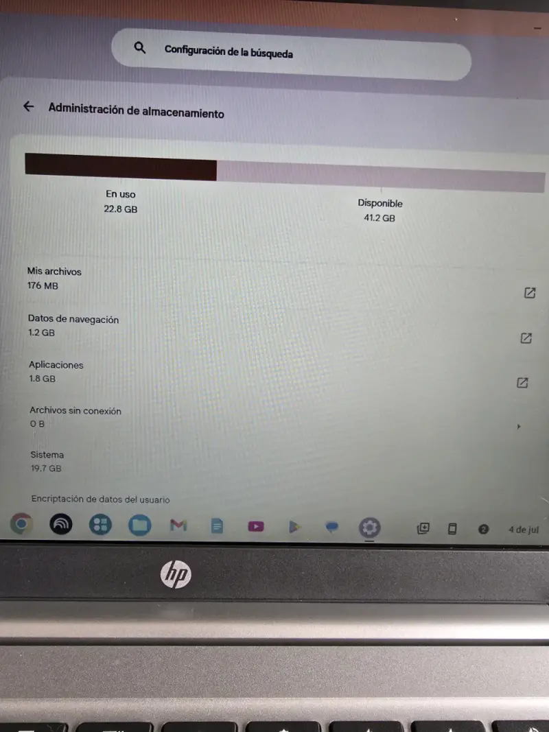 HP Chromebook portátil plateado - 5
