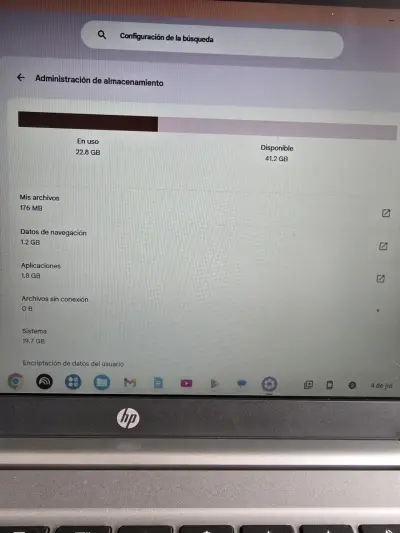 HP Chromebook portátil plateado - miniatura 5