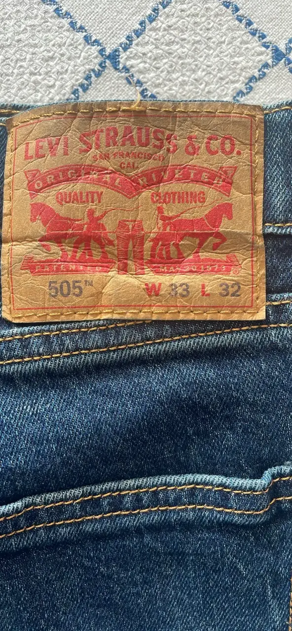 Jeans Levi 505 mezclilla azul nuevo 33/32 - 5