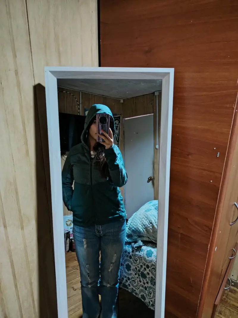 Chaqueta Lippi verde con capucha para mujer - 1