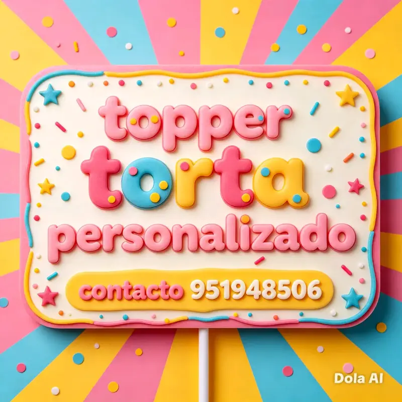 Topper personalizado para torta de cumpleaños