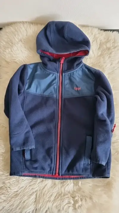 Chaqueta polar infantil Lippi azul con capucha - miniatura 1