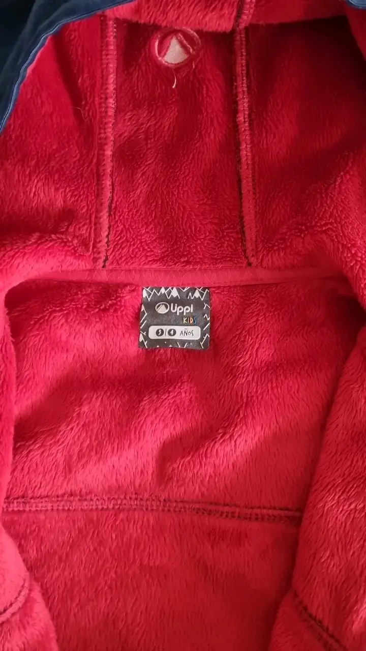 Chaqueta polar infantil Lippi azul con capucha - 3