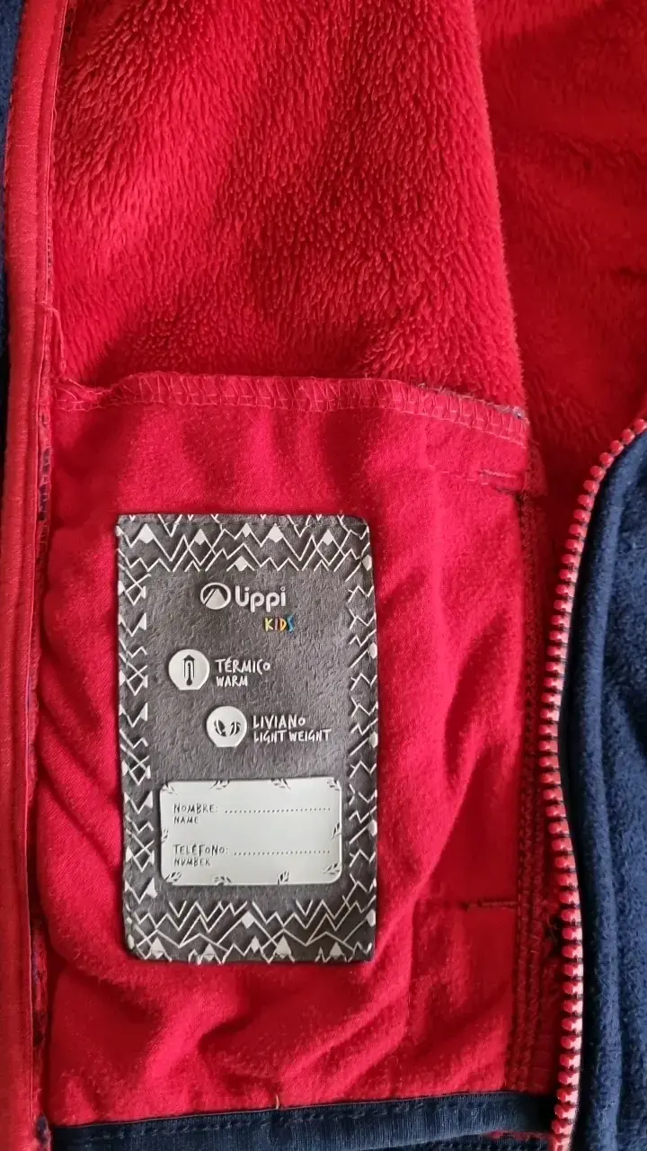 Chaqueta polar infantil Lippi azul con capucha - 4