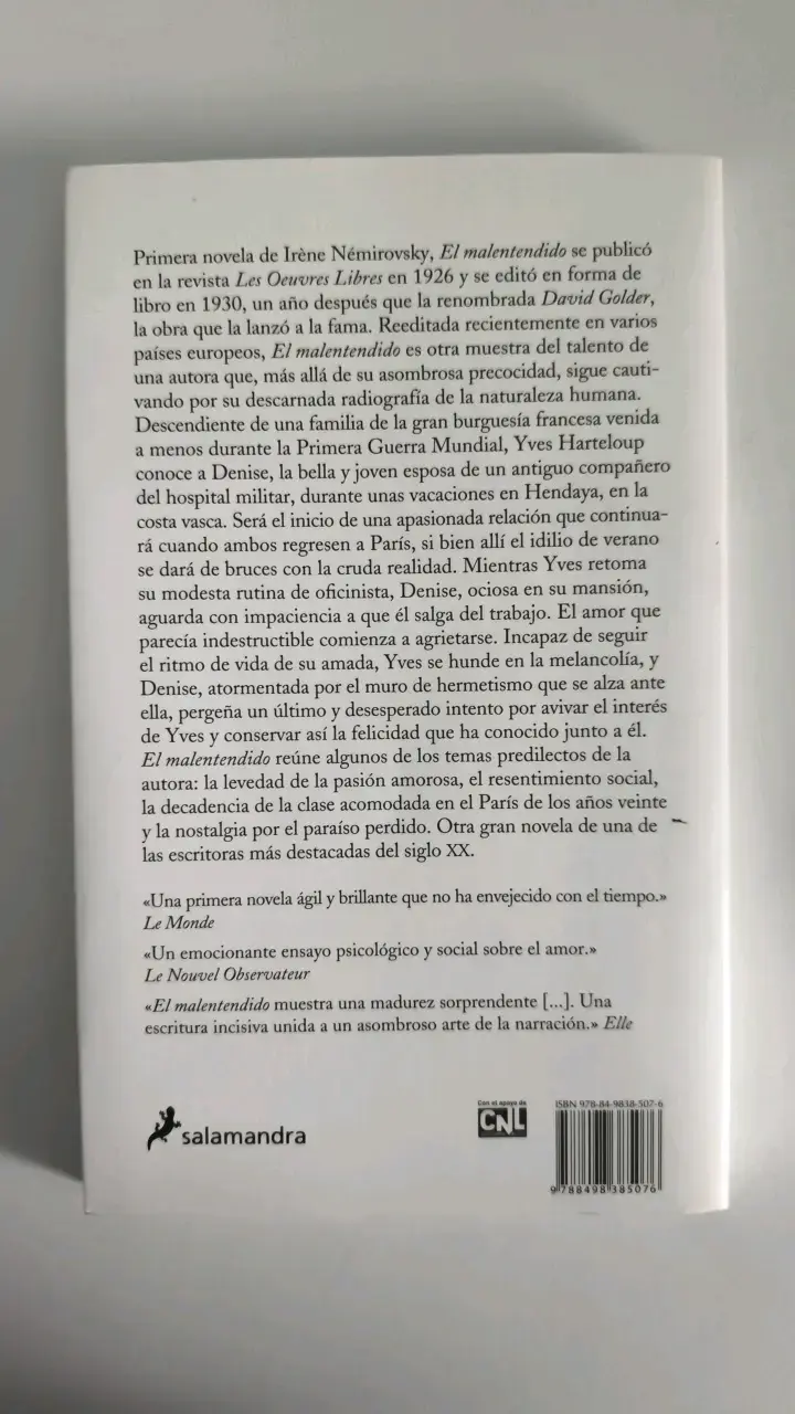 Libro 'El Malentendido' de Irène Némirovsky - 2
