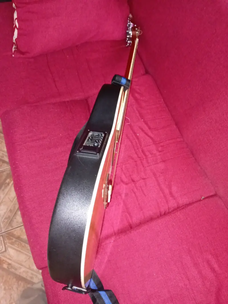Guitarra acústica Freiman con diseño floral - 2