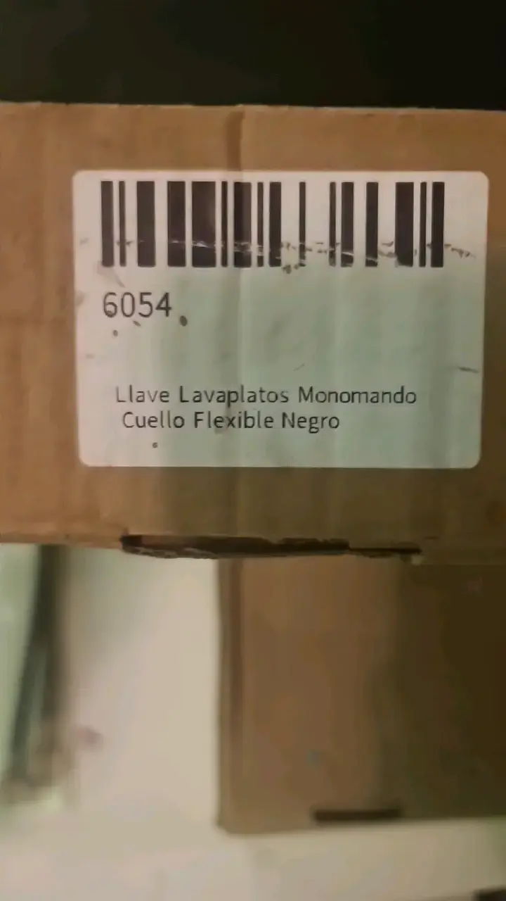 Llave lavaplatos monomando cuello flexible negro - 1