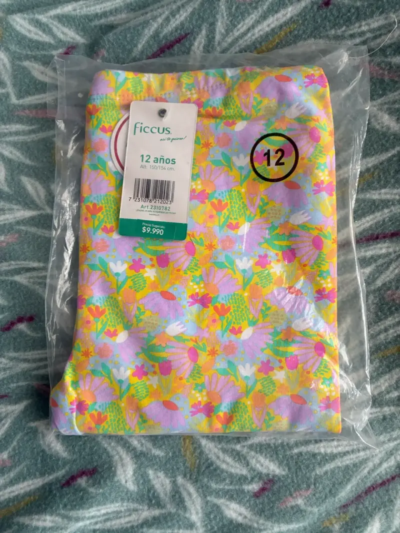 Leggins floral Ficcus para niña 12 años - 1