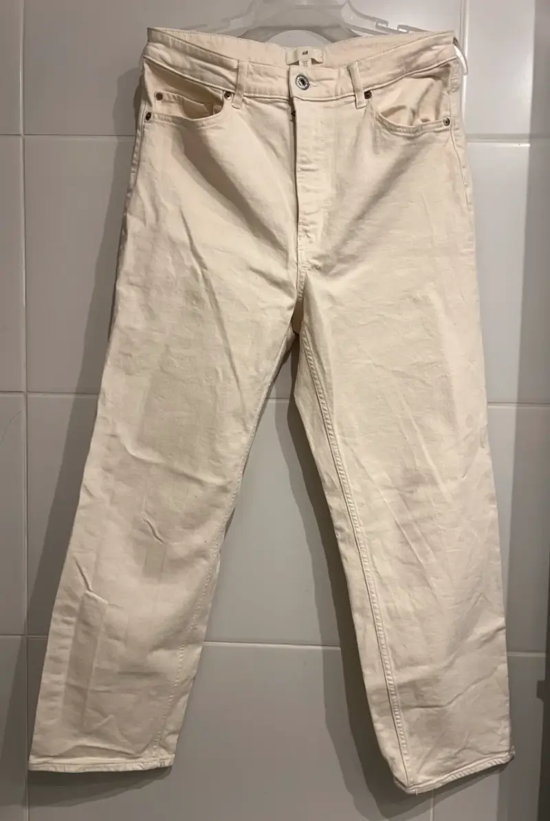 Pantalones blanco de mezclilla - 1