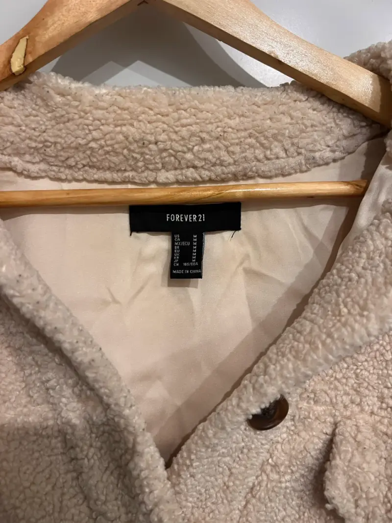 Chaqueta de lana sintética Forever 21 beige - 2