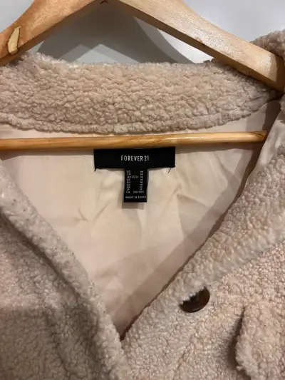 Chaqueta de lana sintética Forever 21 beige - miniatura 2