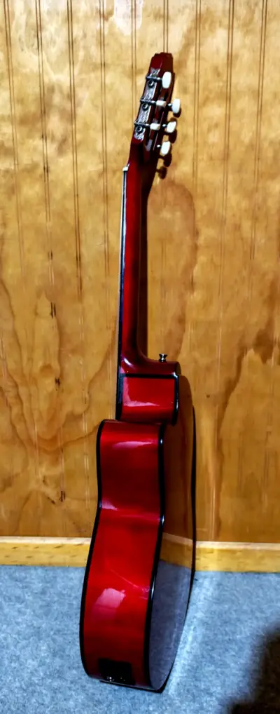 Guitarra clásica Freeman con diseño floral - miniatura 5