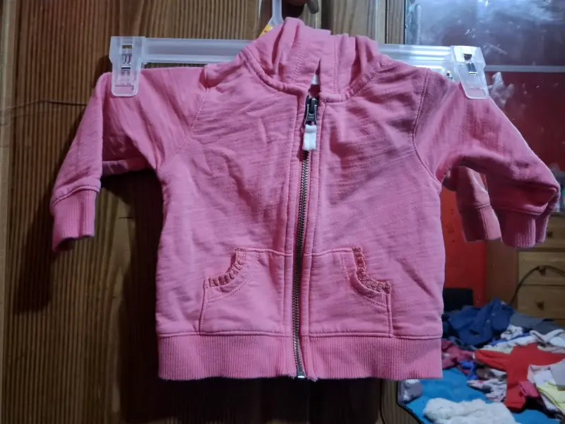 Abrigo de lana para bebé color lila - 5