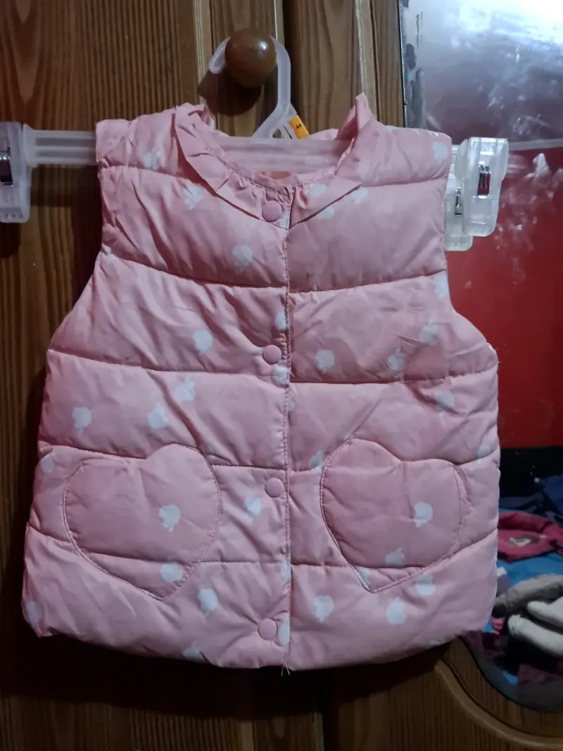 Abrigo de lana para bebé color lila - 6