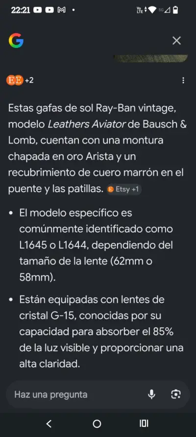 Gafas de sol Ray-Ban aviador vintage con estuche - miniatura 3