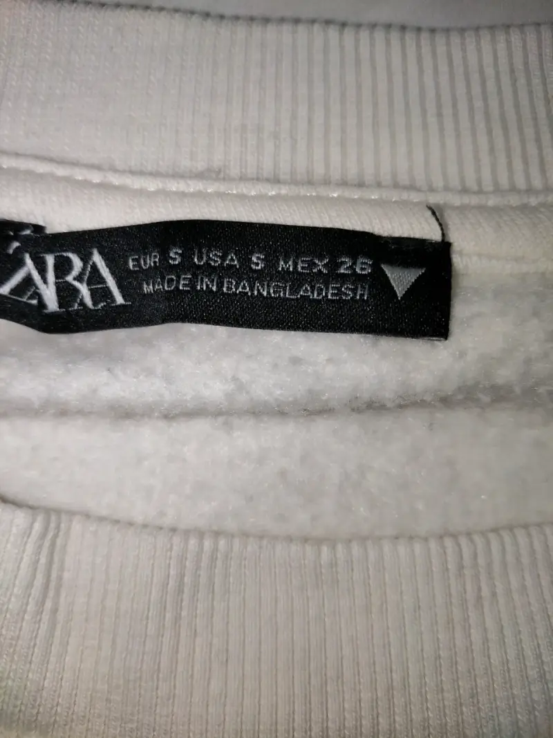 Polerón blanco Zara talla S - 1